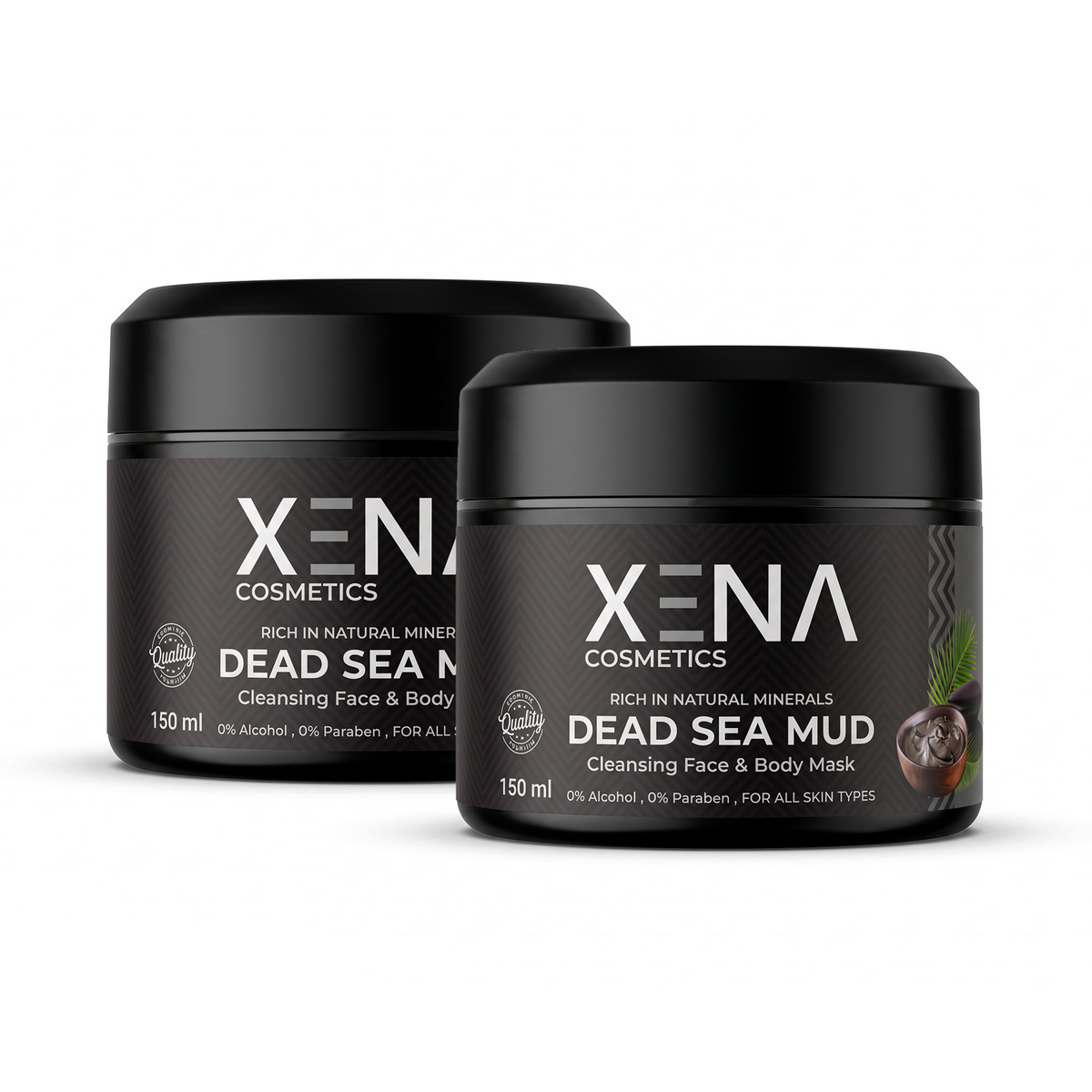 XENA Dead Sea Mud Mask Duo: two 150 ml jars