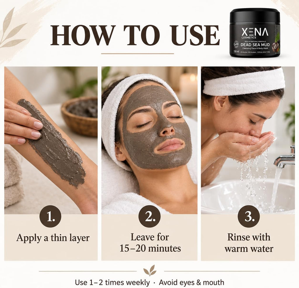 How to use the XENA mud mask in three steps